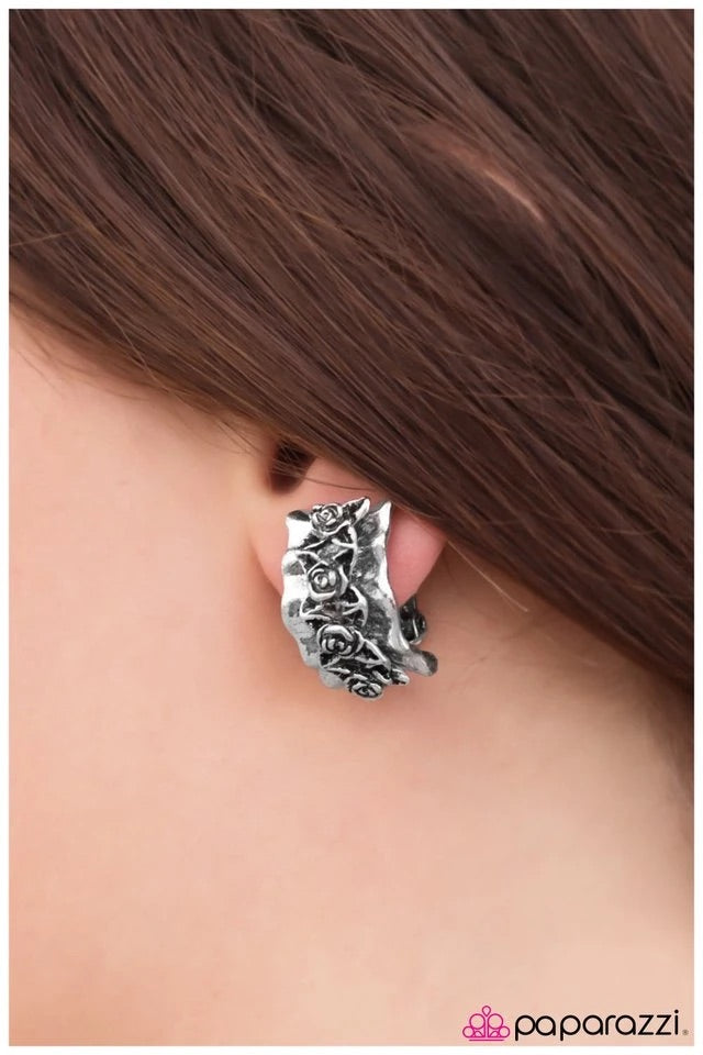 BUD and Breakfast - Silver Clip-On Earrings